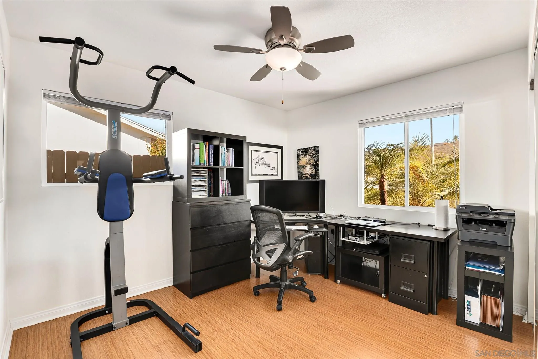 13716 Frame Road Poway, CA 92064 - Photo 18 of 34 a view of a workspace with furniture and a window