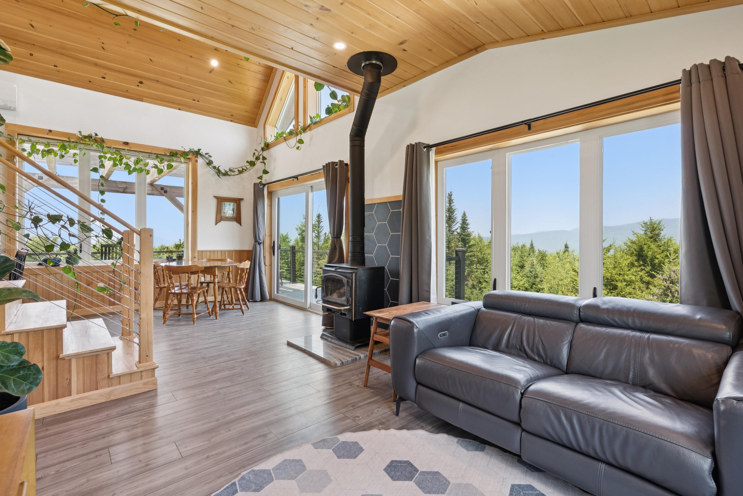 341 Outlook Road Woodstock, ME 04219 - Photo 40 of 114 Living Area with Lopi Wood Stove