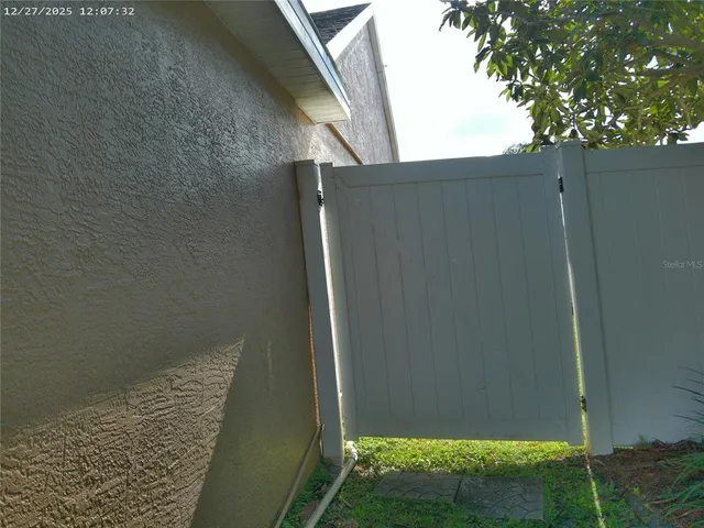 a view of a door and an outdoor space