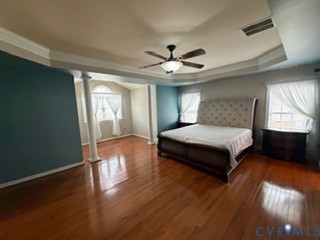 1406 Lundy Terrace Midlothian, VA 23114 - Photo 22 of 37 a bedroom with a bed and wooden floor