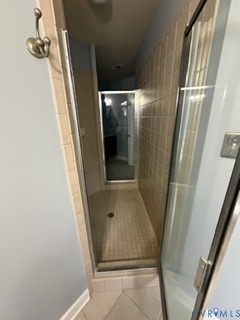 1406 Lundy Terrace Midlothian, VA 23114 - Photo 24 of 37 a bathroom with a glass door shower and vanity