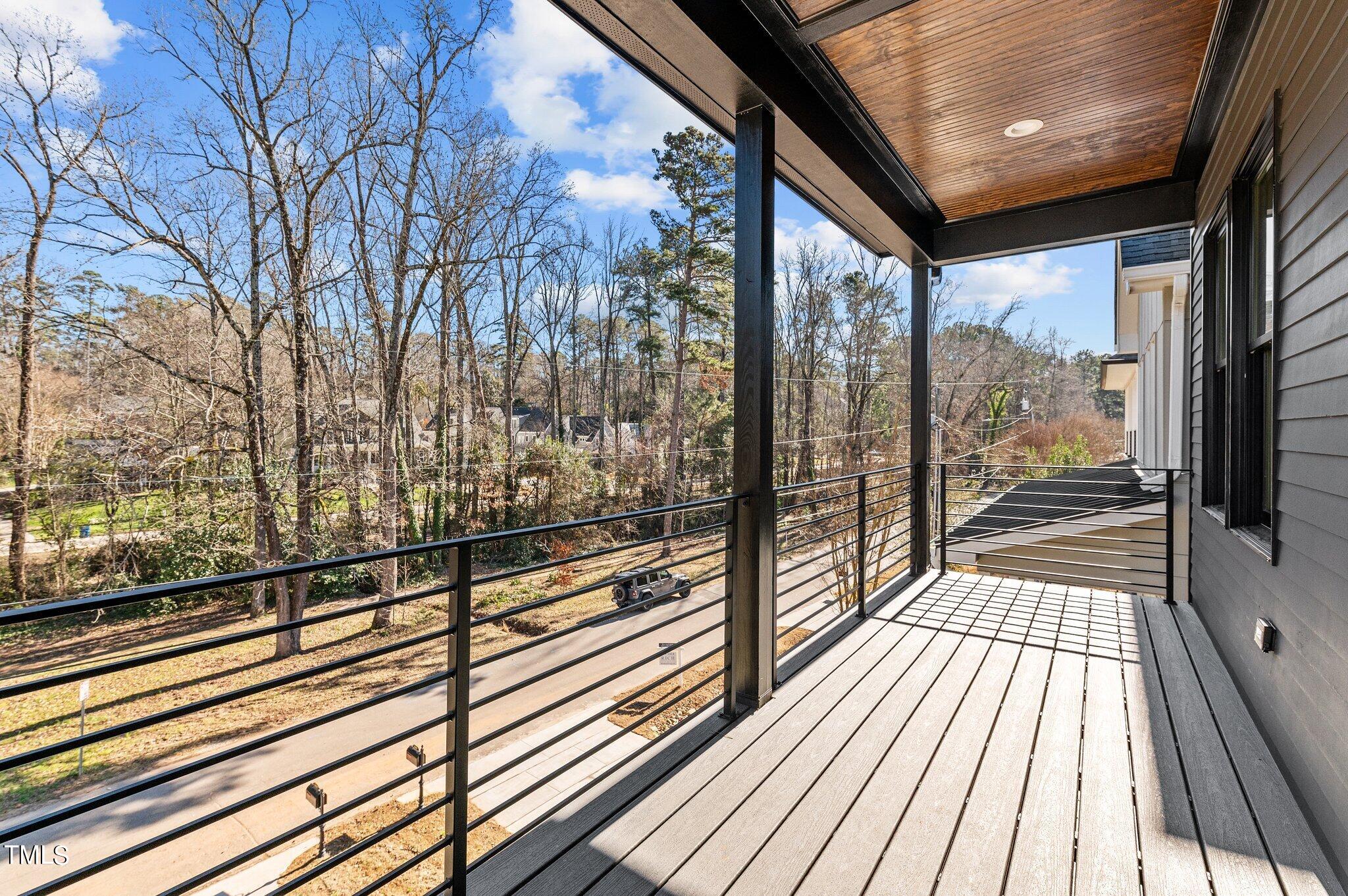 1437 Nottingham Road Raleigh, NC 27607 - Photo 54 of 61 a view of balcony with wooden floor