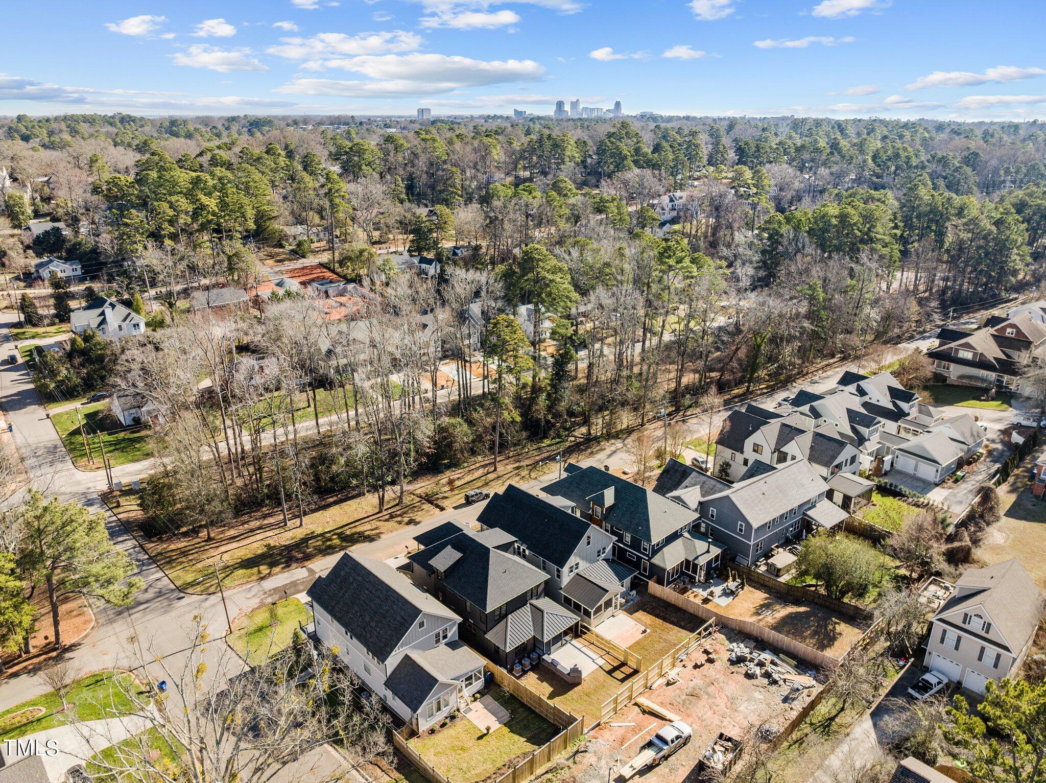 1437 Nottingham Road Raleigh, NC 27607 - Photo 58 of 61 an aerial view of residential building with parking space