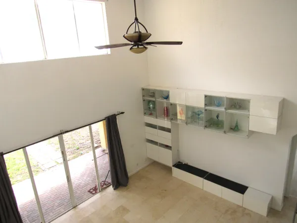 a view of walk in closet with window