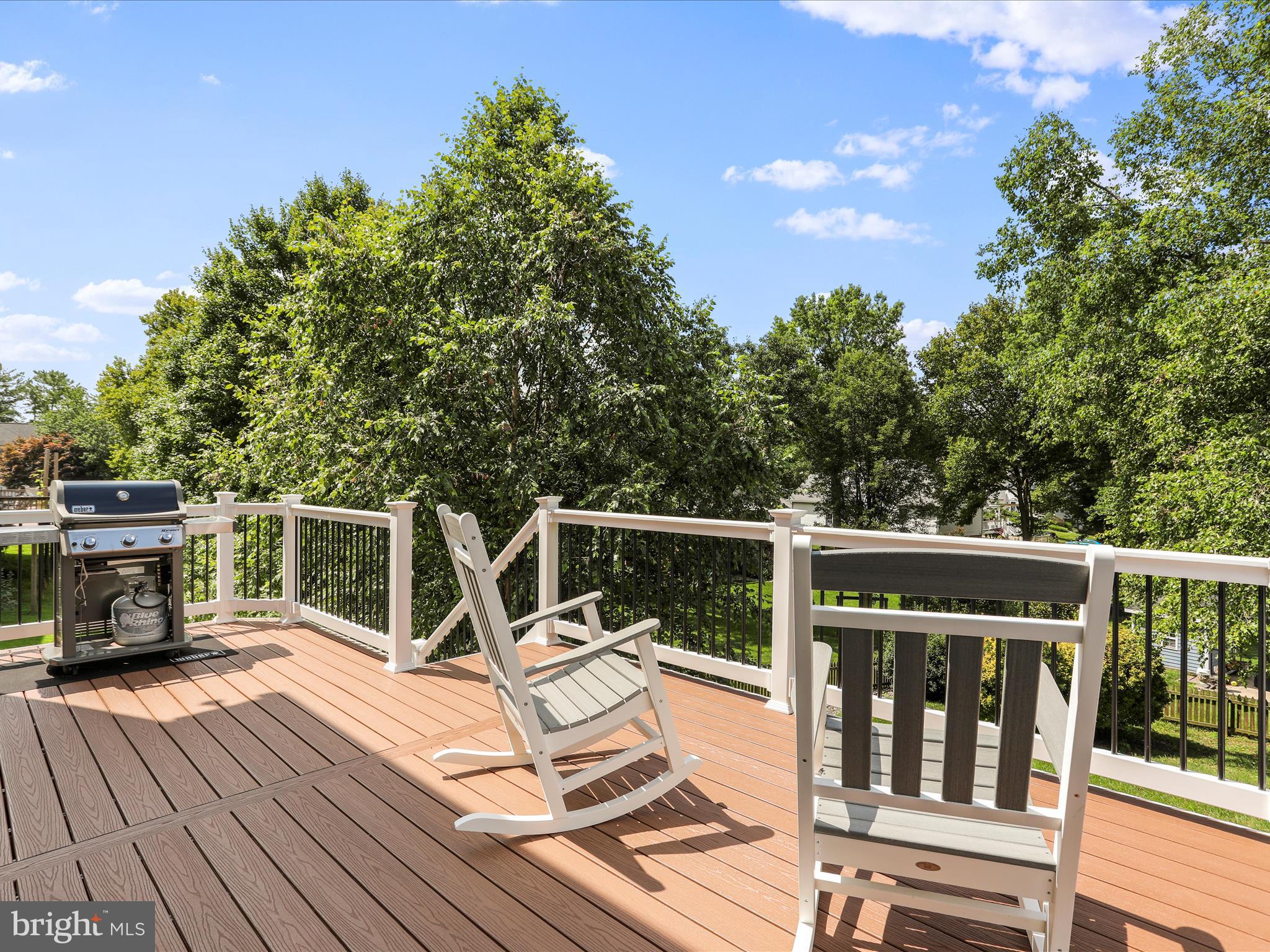 4614 Newington Road Jefferson, MD 21755 - Photo 24 of 35 a view of roof deck with furniture and trees