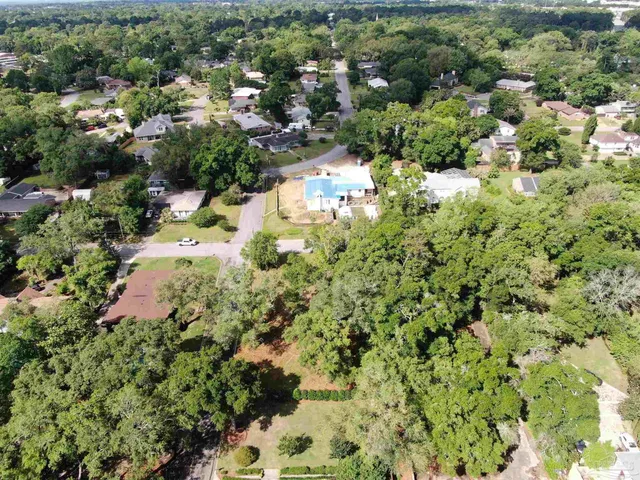a view of a yard with a trees