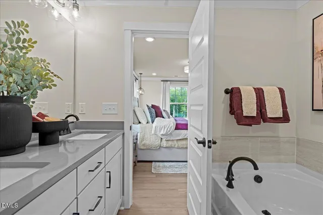 a bathroom with a sink and a bathtub