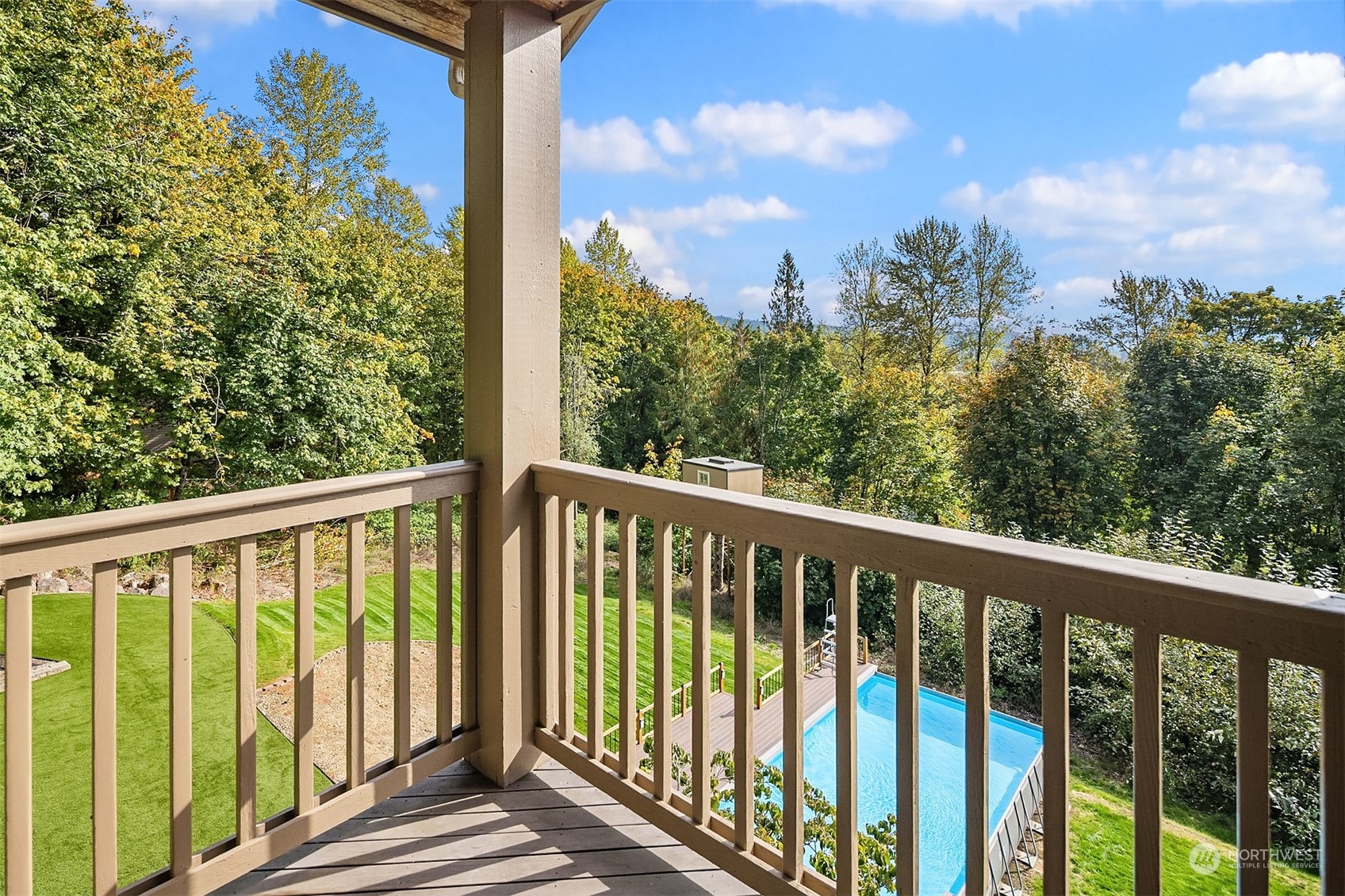 32255 Northeast 88th Street Carnation, WA 98014 - Photo 25 of 40 a view of a balcony with an outdoor space