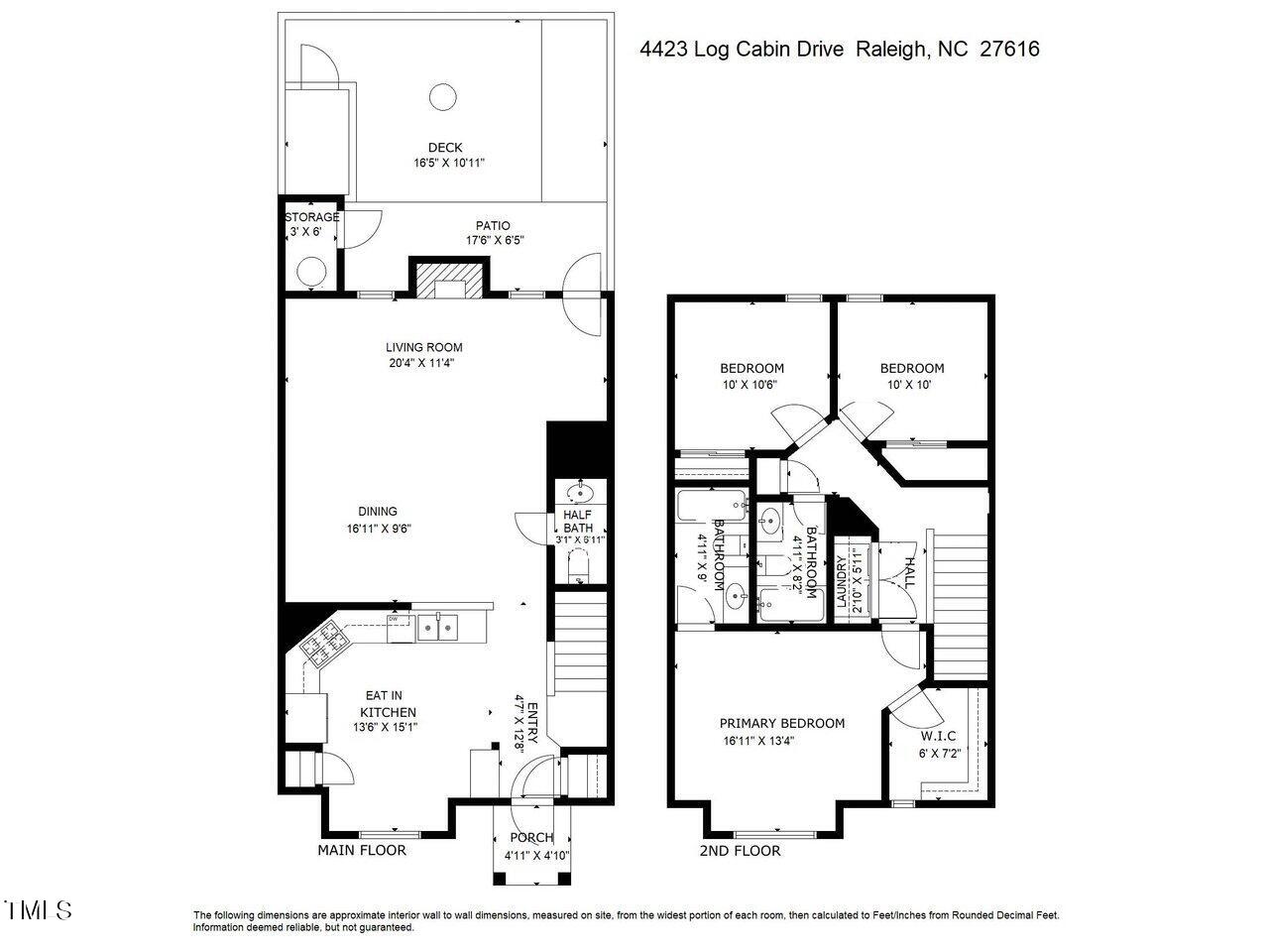 4423 Log Cabin Drive Raleigh, NC 27616 - Photo 20 of 20 Floorplan-4423LogCabindr