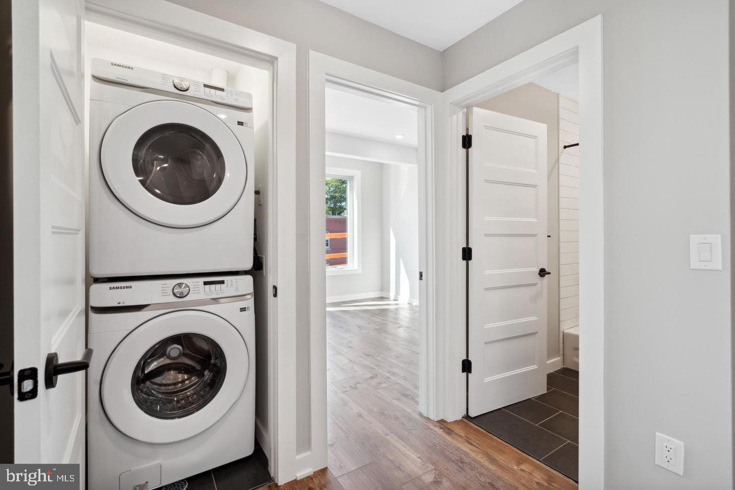 3401 Hamilton Street, Unit 13 Philadelphia, PA 19104 - Photo 33 of 33 a view of a hallway with washer and dryer