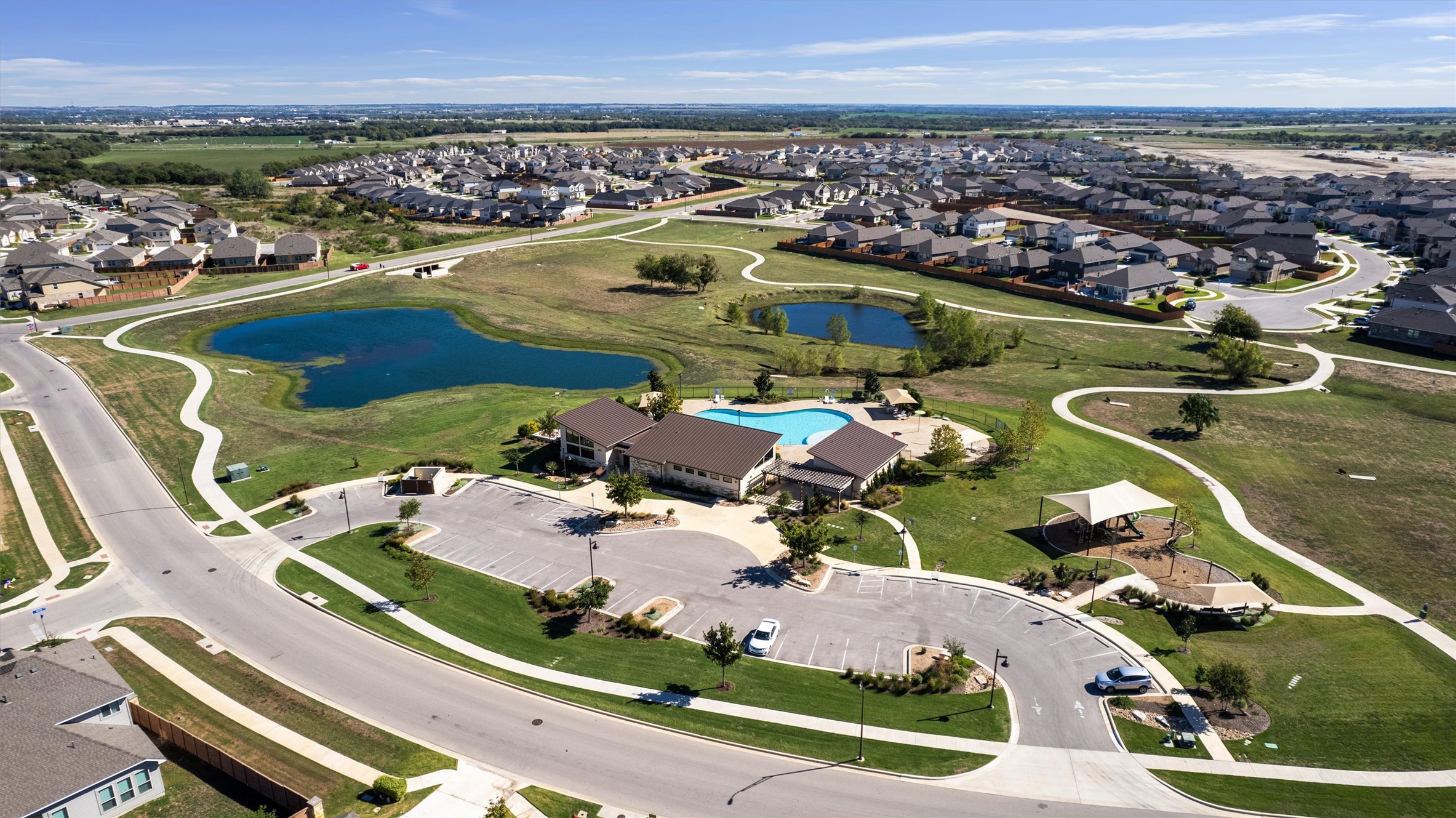 8144 Daisy Cutter Crossing Georgetown, TX 78626 - Photo 30 of 40 Bird's eye view featuring a residential view and a water view