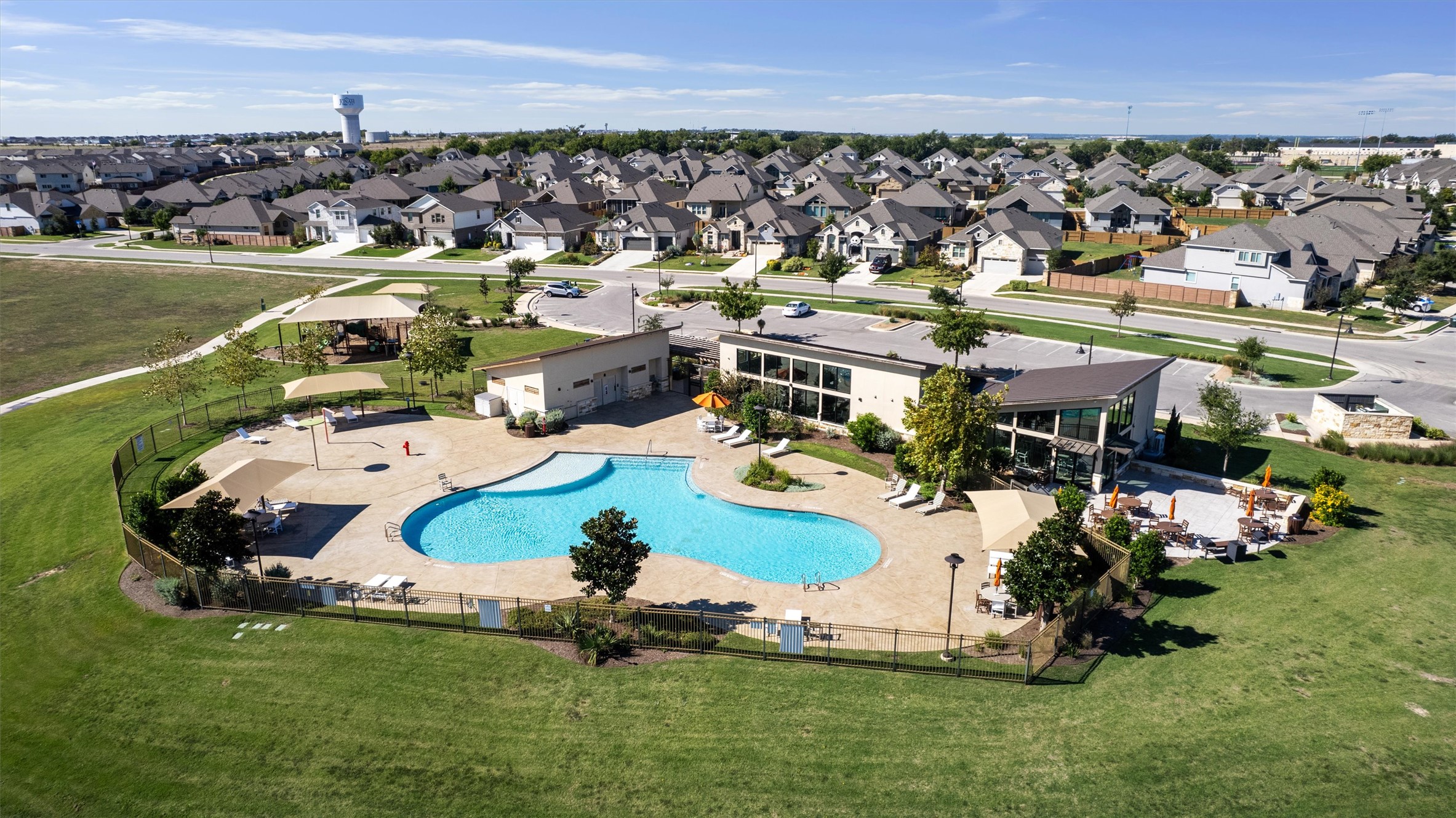 8144 Daisy Cutter Crossing Georgetown, TX 78626 - Photo 32 of 40 Birds eye view of property featuring a residential view