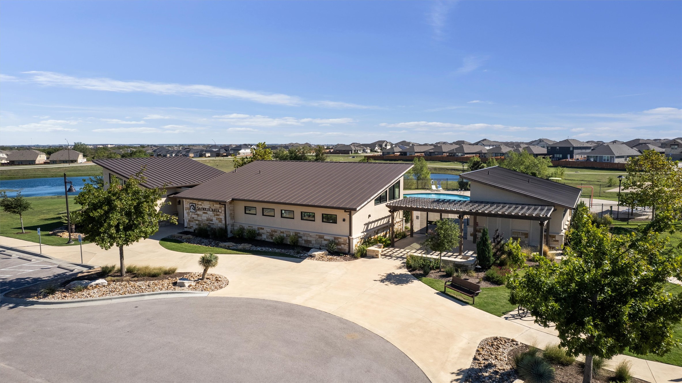 8144 Daisy Cutter Crossing Georgetown, TX 78626 - Photo 34 of 40 Bird's eye view with a residential view
