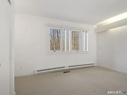 an empty room with a window
