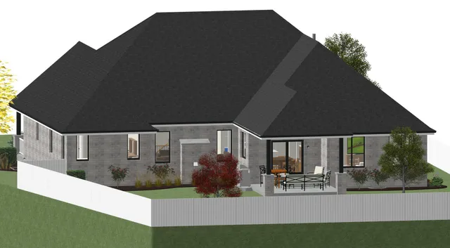 a front view of a house