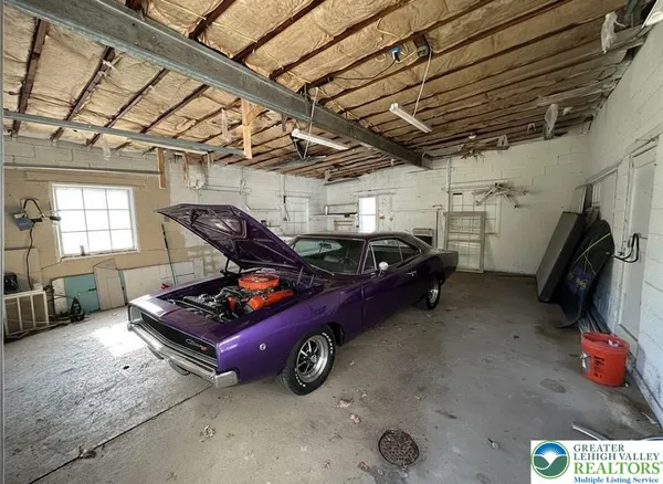 a car parked in garage