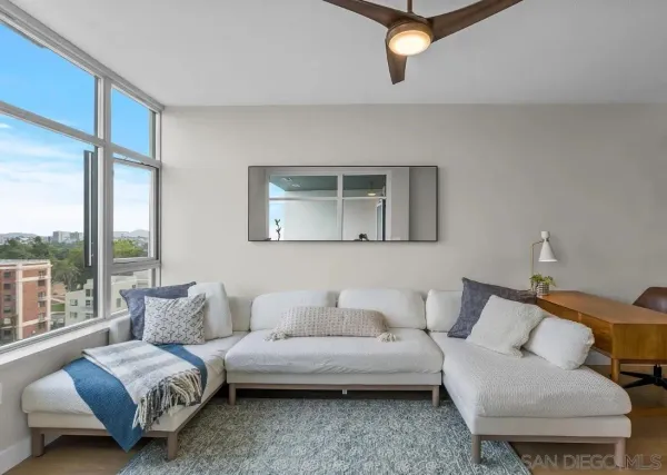 a living room with a couch