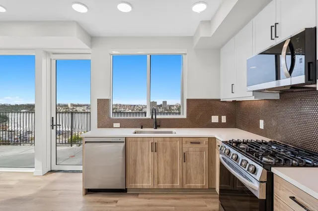 a view of a living room and a window