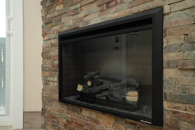 a view of a wooden door