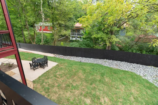 a backyard of a house