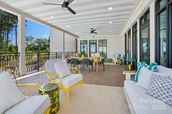 a outdoor space with furniture