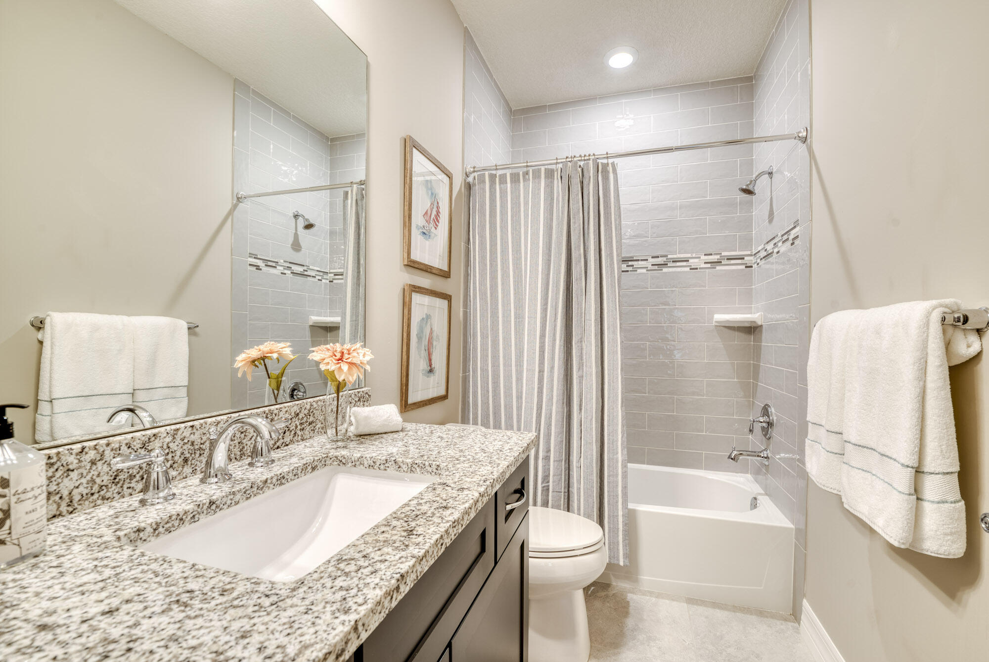 117 Croft Inlet Point Jupiter, FL 33478 - Photo 38 of 53 a bathroom with a granite countertop sink toilet and shower