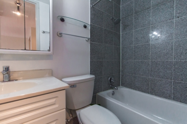444 West Fullerton Parkway, Unit 1510 Chicago, IL 60614 - Photo 7 of 8 a bathroom with a sink a toilet and shower