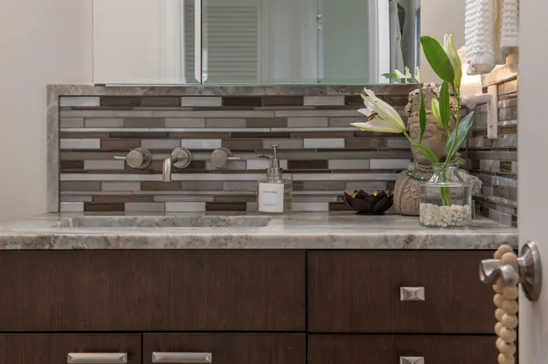 a close view of appliances and cabinets
