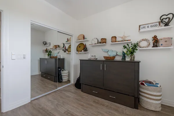 a room with storage and utility