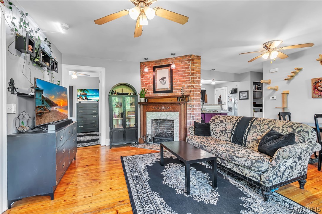 11 15th Street Buffalo, NY 14213 - Photo 21 of 35 Upper family room - primary BR at left, kitchen in background on right.