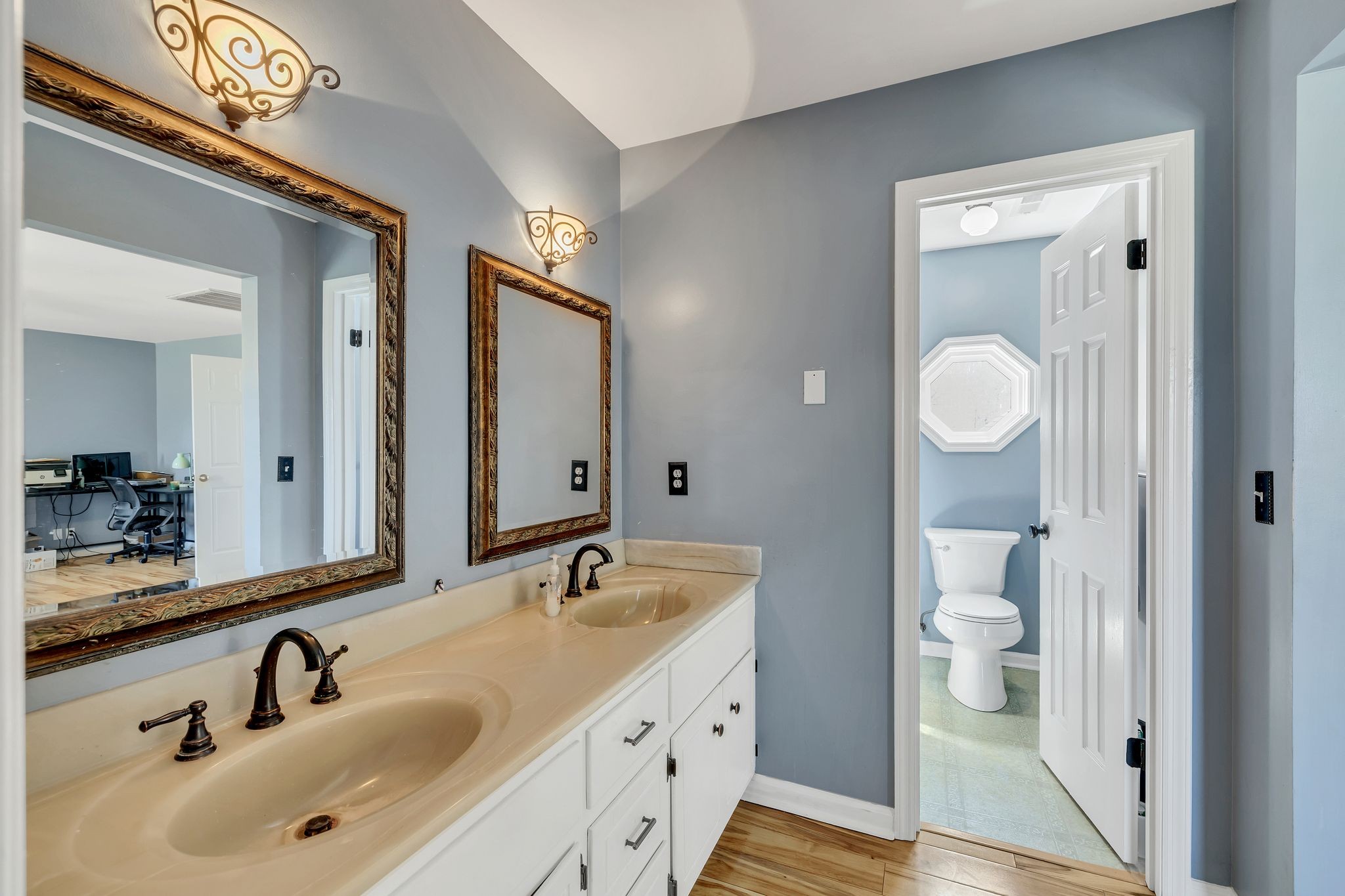 1830 Popes Chapel Road Thompson's Station, TN 37179 - Photo 35 of 53 a bathroom with 2 sink and a mirror