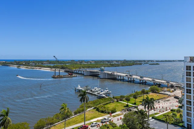 a view of a city with ocean