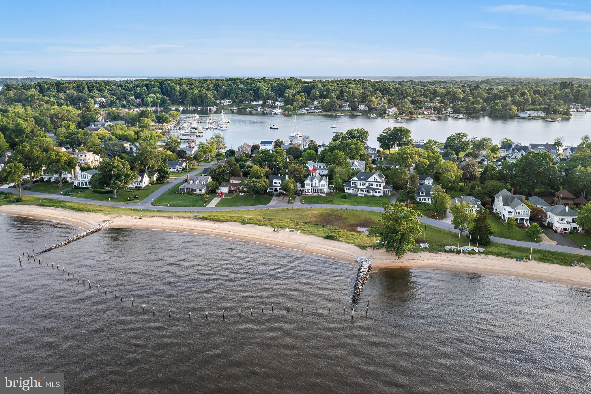 90 River Drive Annapolis, MD 21403 - Photo 38 of 44 a view of a lake with houses in the back