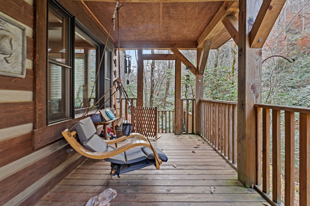 4662 Rainbow Springs Road Franklin, NC 28734 - Photo 35 of 39 a view of two chairs in the balcony