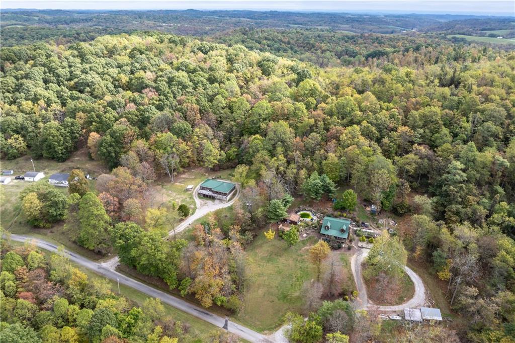566 Pettit Road Waynesburg, PA 15370 - Photo 47 of 50 an aerial view of residential houses with outdoor space and trees
