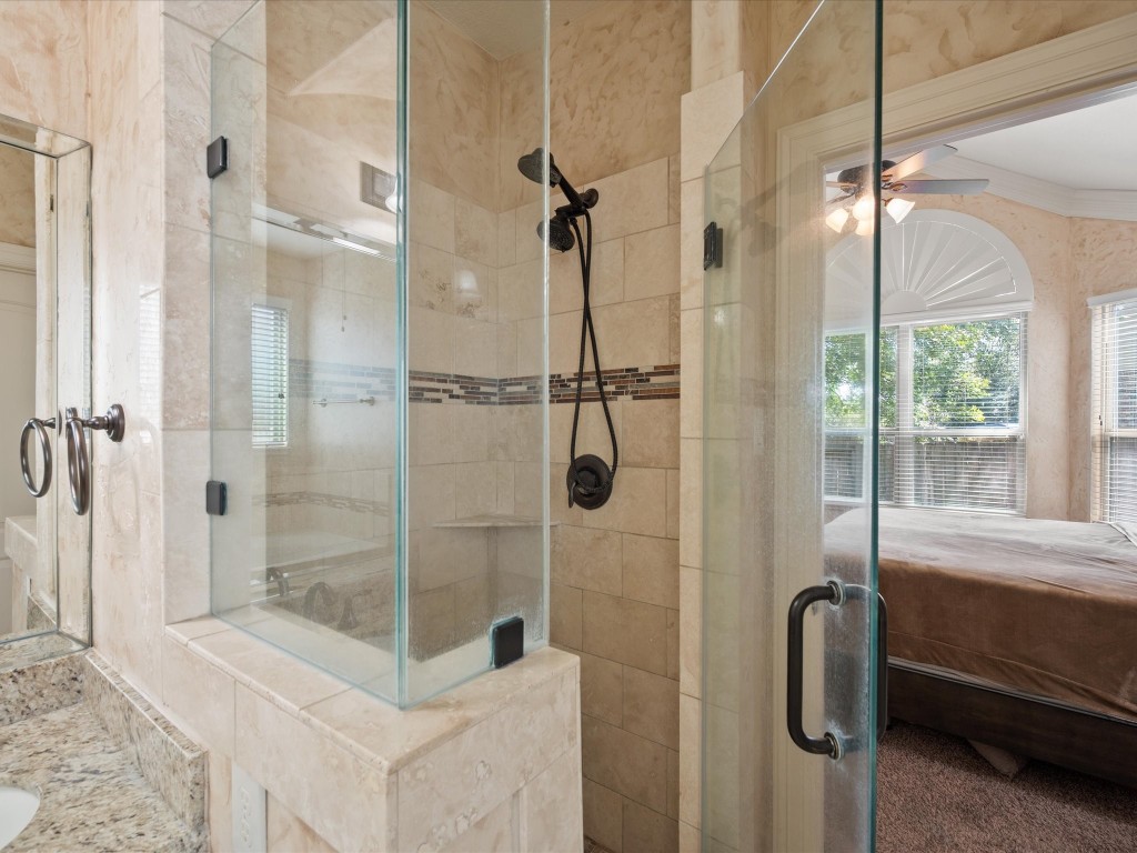 763-806 Lake View Drive Montgomery, TX 77356 - Photo 22 of 43 Frameless Walk-In Shower with tile flooring.