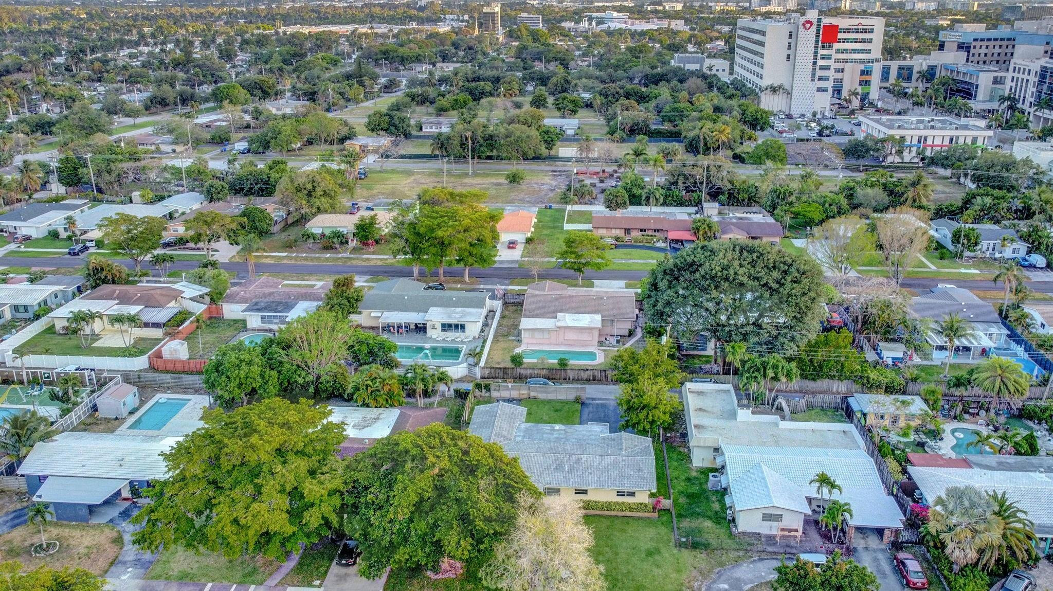 3410 Cleveland Street Hollywood, FL 33021 - Photo 52 of 63 an aerial view of residential houses with outdoor space and street view