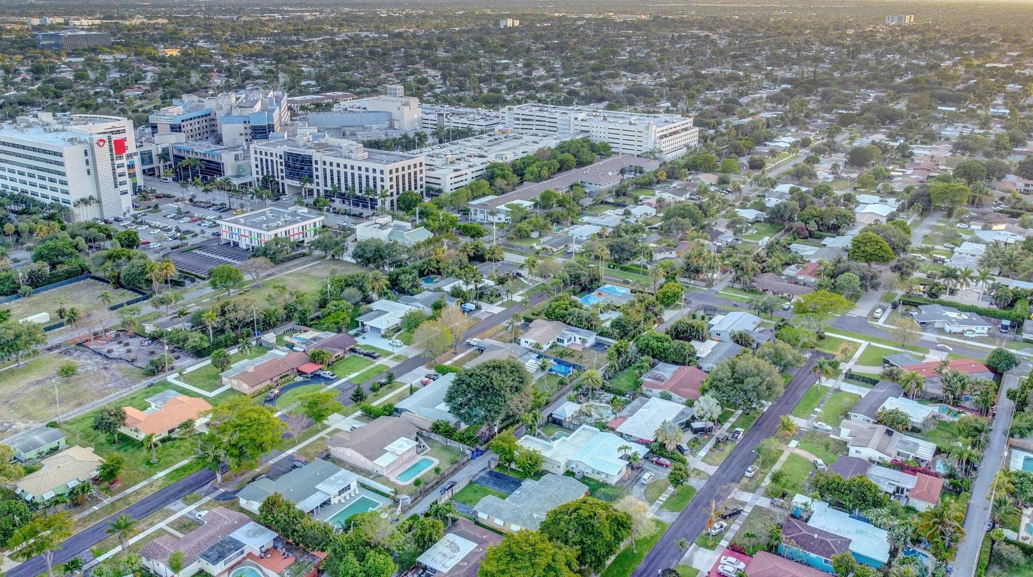 3410 Cleveland Street Hollywood, FL 33021 - Photo 55 of 63 an aerial view of residential houses with outdoor space