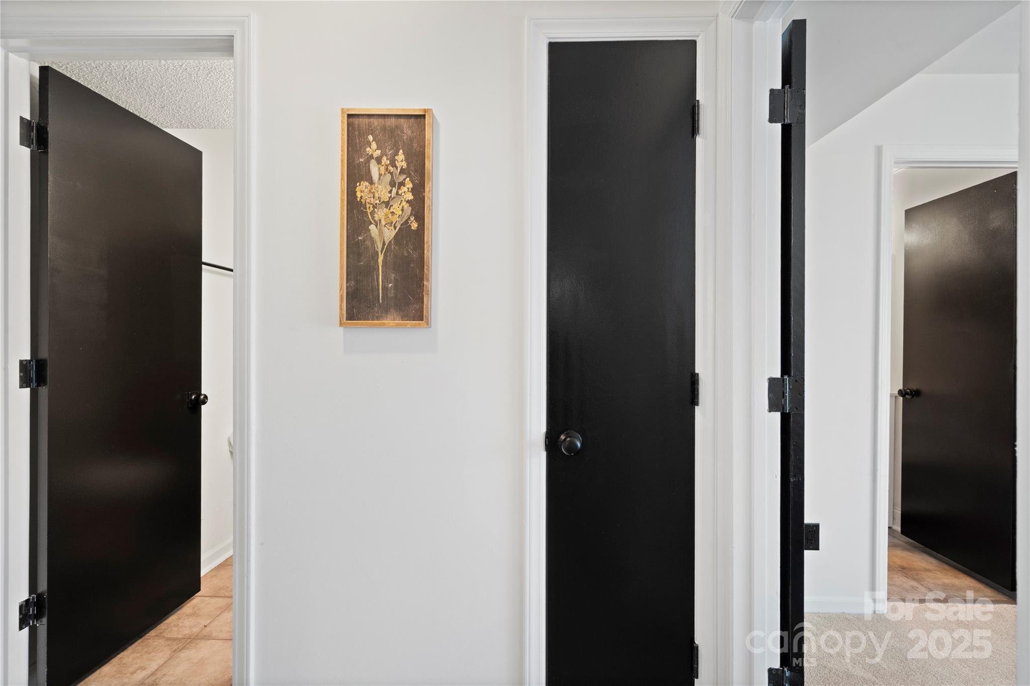 11123 Harrowfield Road Charlotte, NC 28226 - Photo 12 of 20 a view of a hallway with paintings on the wall