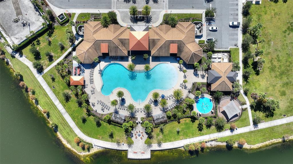 2500 Avian Loop Kissimmee, FL 34741 - Photo 35 of 35 an aerial view of a swimming pool patio and lake view
