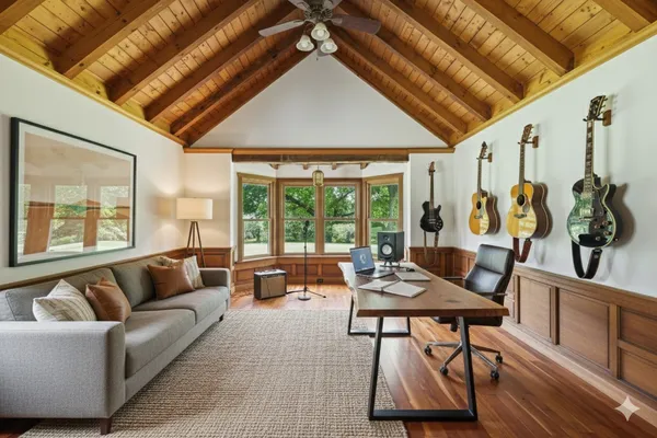 a kitchen with a sink stove and microwave
