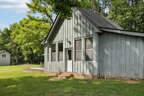 a view of yard with ocean view