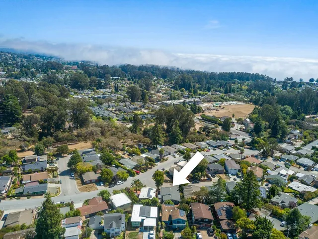 an aerial view of multiple house