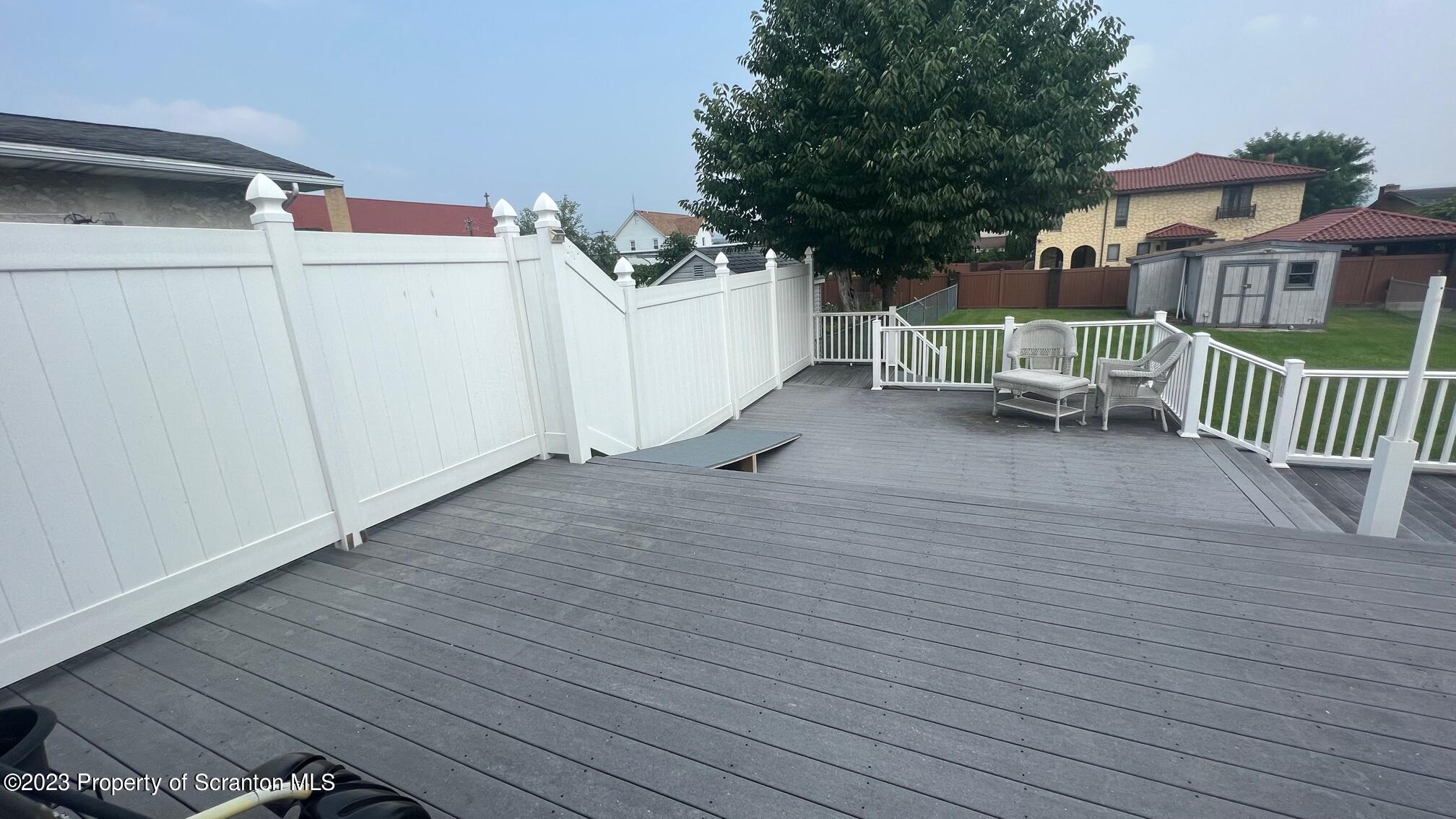 526 George Street Old Forge, PA 18518 - Photo 34 of 43 a view of outdoor space and deck