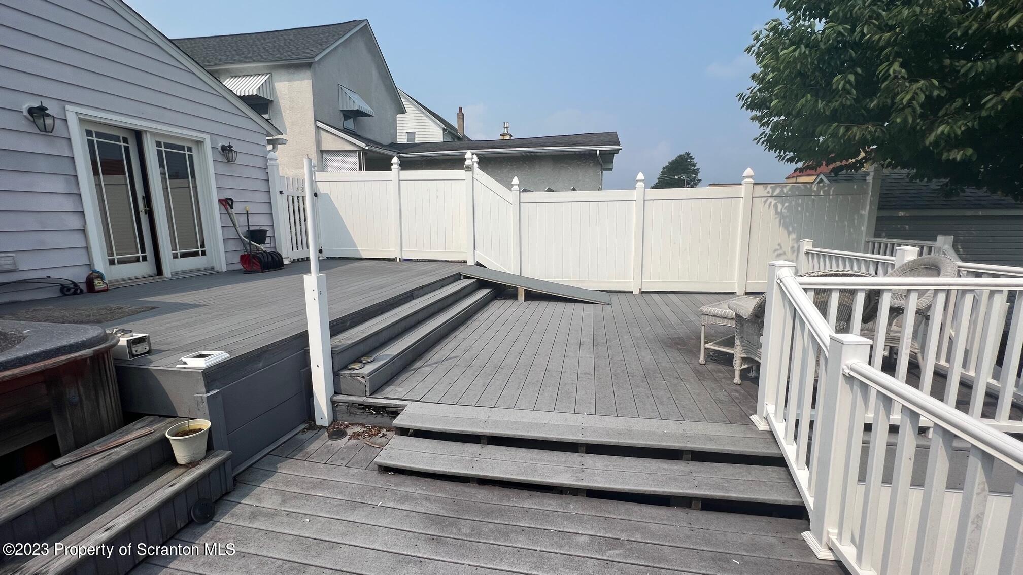 526 George Street Old Forge, PA 18518 - Photo 38 of 43 a view of a balcony with staircase