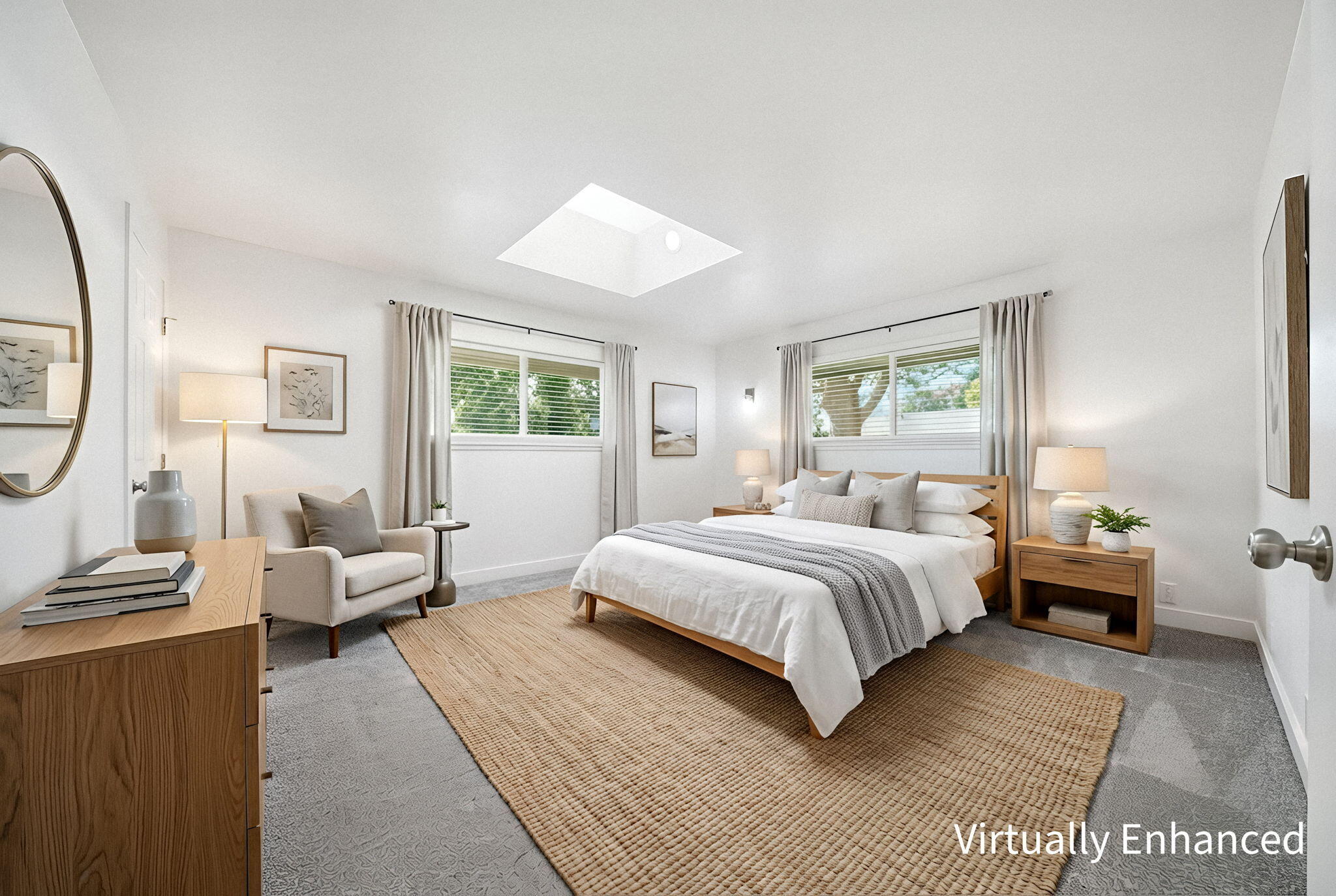 3911 Roesner Avenue Redding, CA 96002 - Photo 18 of 42 a spacious bedroom with a bed couch and a window