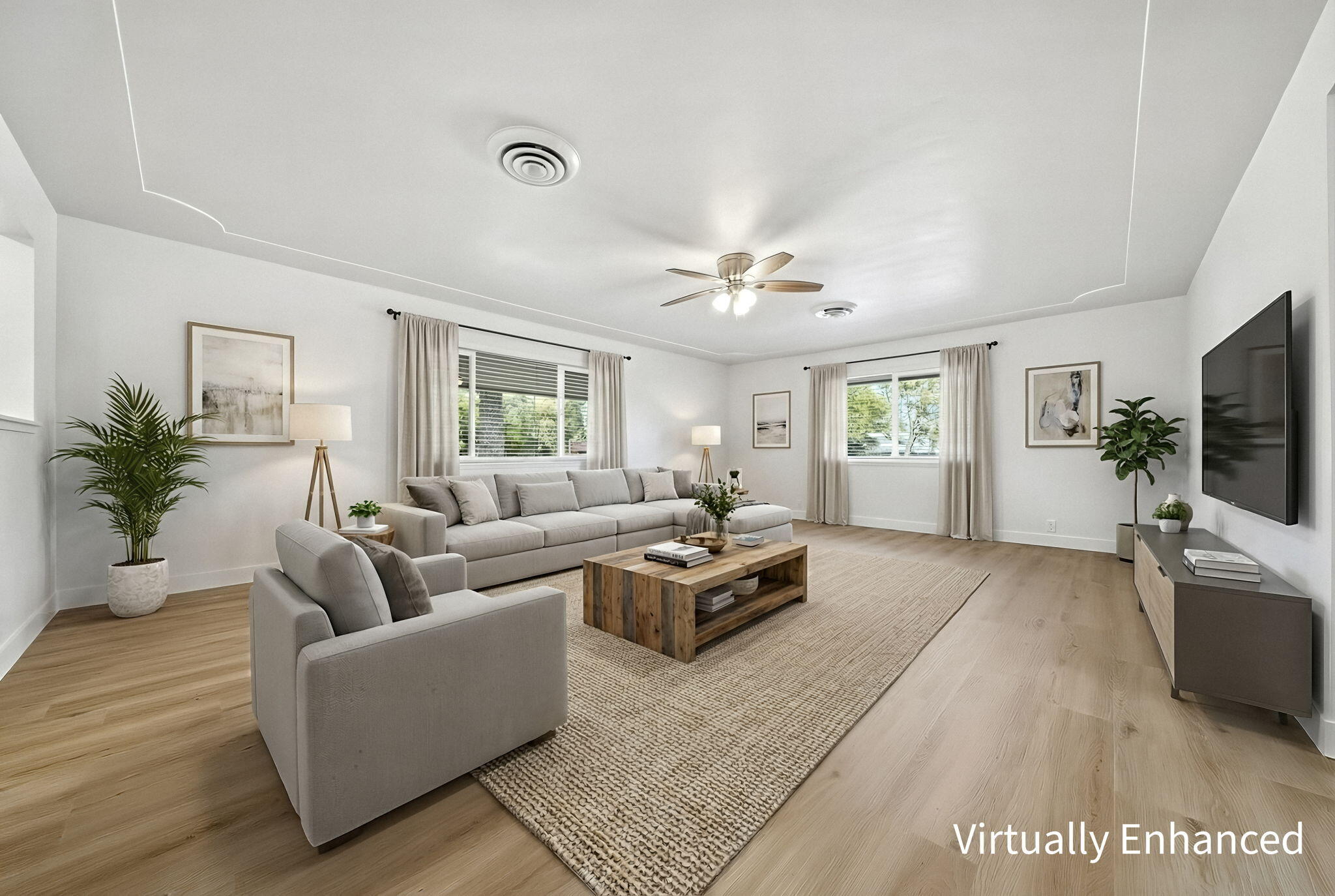 3911 Roesner Avenue Redding, CA 96002 - Photo 6 of 42 a living room with furniture a flat screen tv and a window