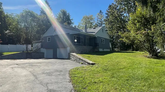 a view of a backyard with a garden