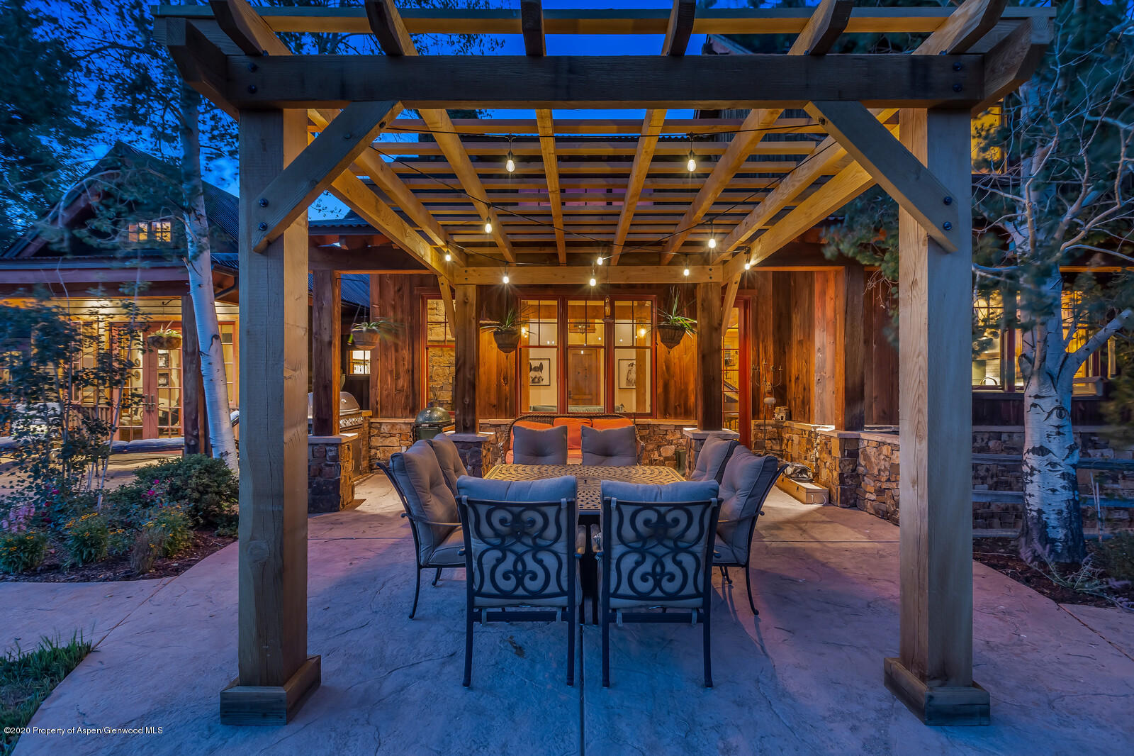 160 Red Rock Road Basalt, CO 81621 - Photo 24 of 45 a view of a dinning table and chairs in the patio