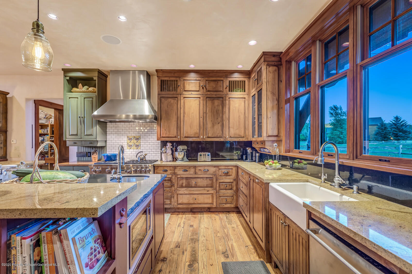 160 Red Rock Road Basalt, CO 81621 - Photo 8 of 45 a large kitchen with stainless steel appliances granite countertop a sink and a stove